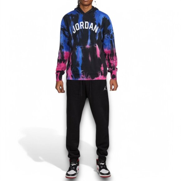 Air Jordan Men's 2 Piece Sweatsuit Fleece Tracksuit Matching Outfit Tie Dye NWT - Picture 1 of 11